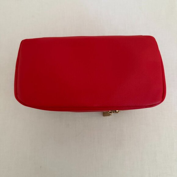 Take a Bow Red Bow Cosmetic Travel Bag Inner Pocket Ipsy Makeup 8.5inx5inx4.5in - Picture 5 of 11
